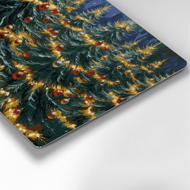«Christmas Christmas Trees», art mural en métal vert, H 8 po x l 10 po