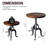 Cecy Pine Round Solid Wood Top with Iron Base Dining Table-306142394