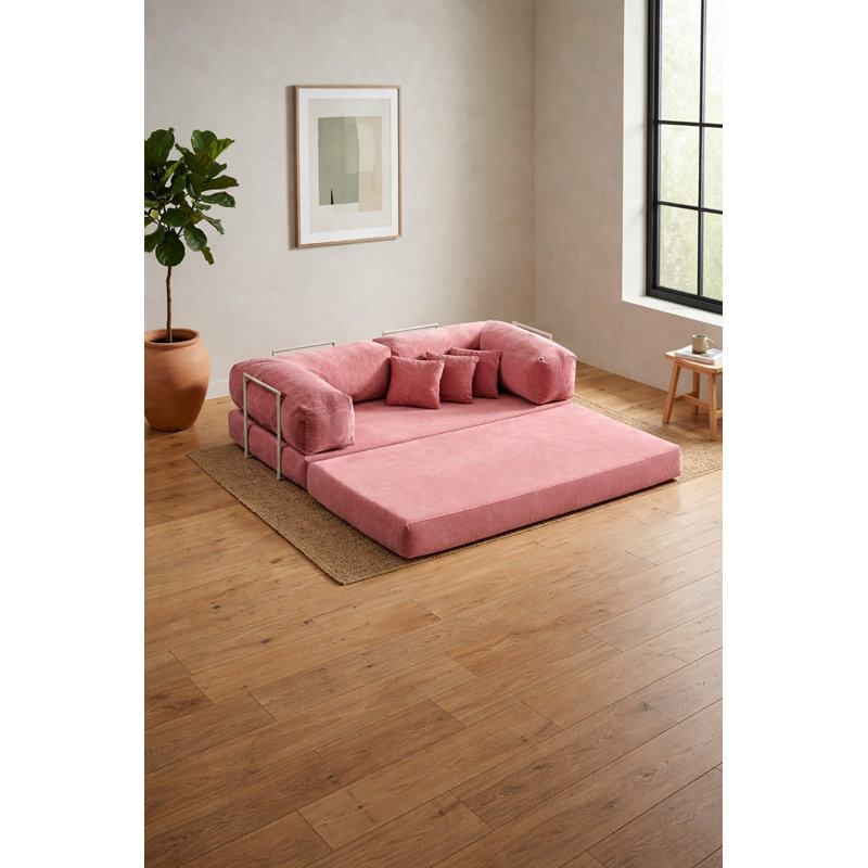 Grand canapé modulaire en velours Blush, Blush