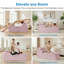Chaise longue en velours S-Curve, rose-918982956