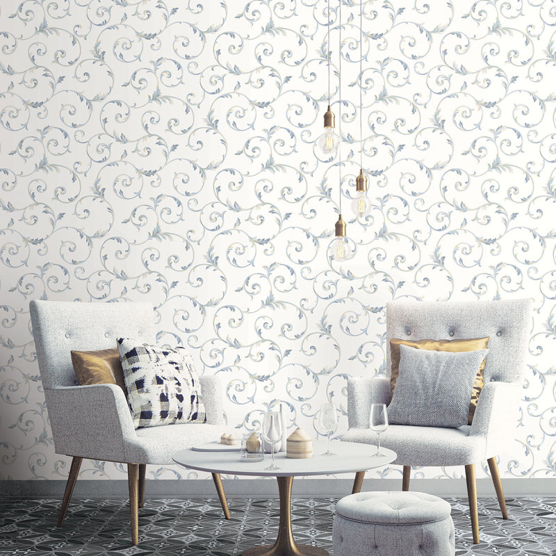 Classic Silks 4 10m x 1.3cm Wallpaper Roll, White