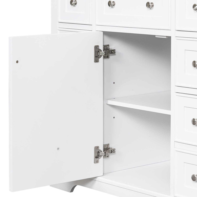 Base de meuble-lavabo simple 35,6 po en blanc seulement