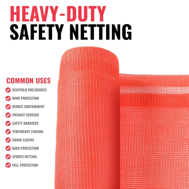 10ft. X ft.150 Heavy Duty Safety Debris Netting Rolls - Fire Retardant,1/4” Mesh roll., 100" H x 6.5" W x 0.0625" D