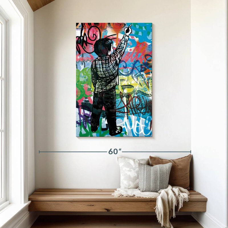 Portrait d'un enfant curieux Leisha, H 45 po x l 30 po