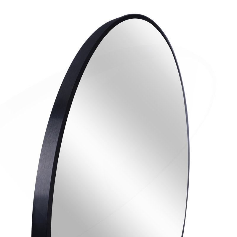 Miroir mural rond 24 po., 24 po x 24 po, Noir