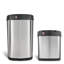 2 pièces poubelle à capteur de mouvement en acier inoxydable 13,2 gallons NINESTars