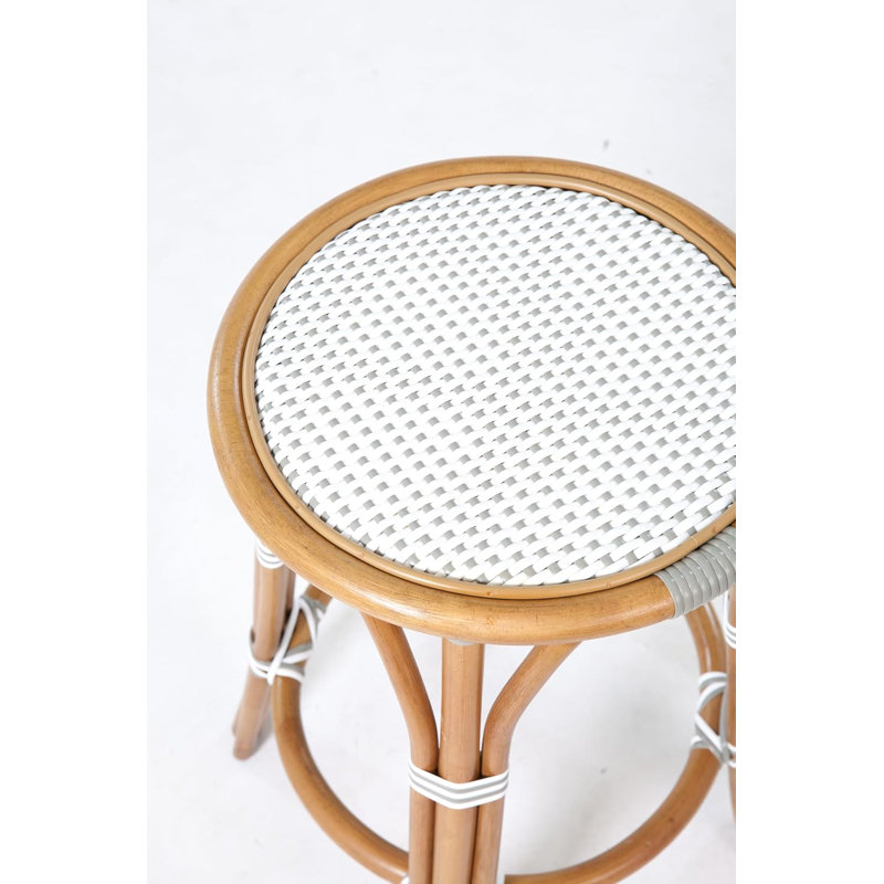 Tabouret de café blanc et gris Café Bistro - H 26 po