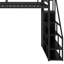 Lit mezzanine double en métal avec escalier de rangement et garde-robe-1578984561