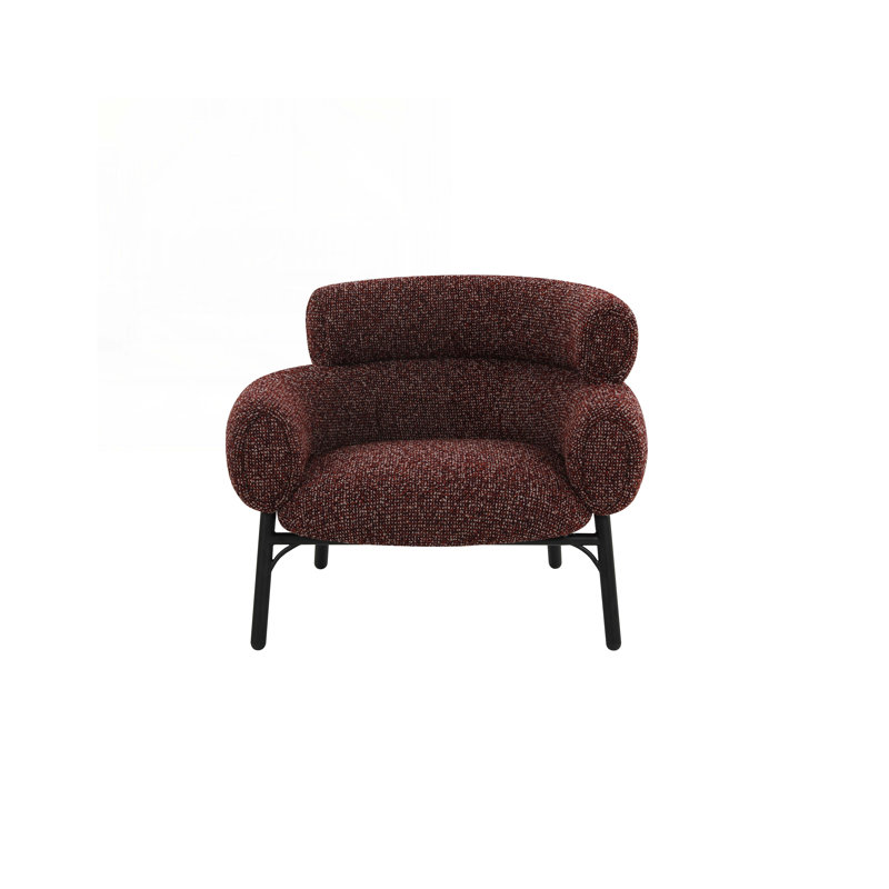Fauteuil rembourré avec pieds en métal