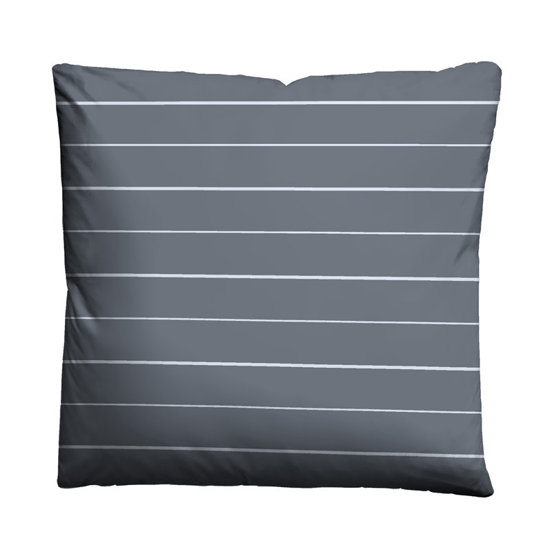 Cotton Striped Duvet Cover Set with Pillowcases, 155 x 200cm - 1 pillow 80 x 80cm, Blue