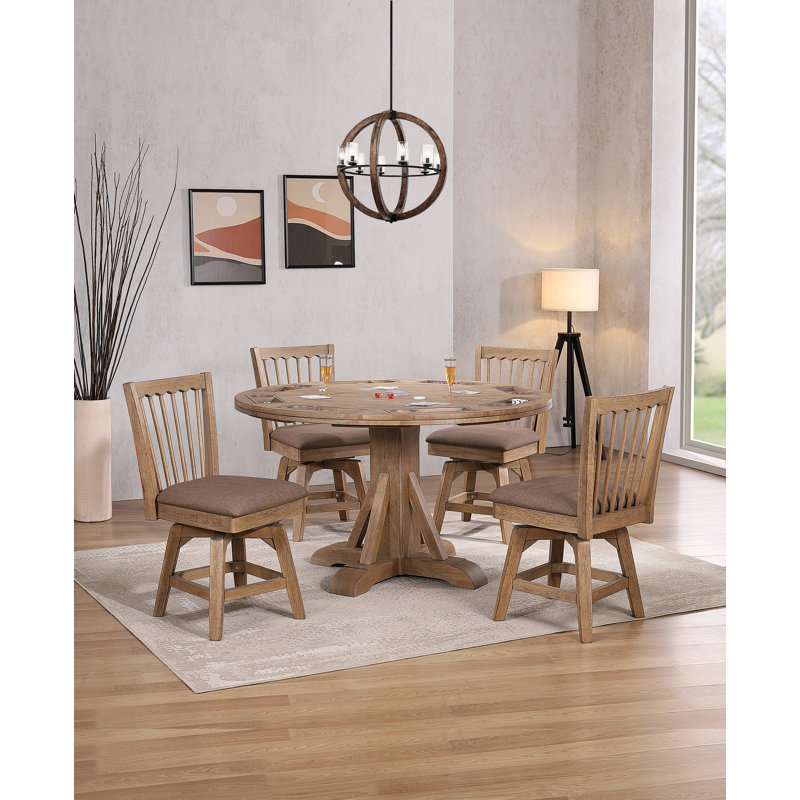 Chaise de jeu pivotante en bois massif
