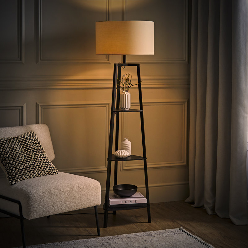 Aidrian 155cm Tripod Floor Lamp, Black, Yes, Mink