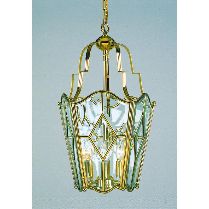 Plaistow 4 - Light Gold Lantern Pendant