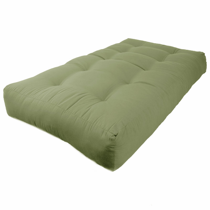 Matelas de futon en mousse à mémoire de forme Charneco Renewal, 8", Simple, Sauge