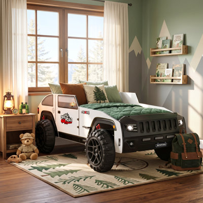 Mekhi Jeep Car Platform Bed With Led Headlights