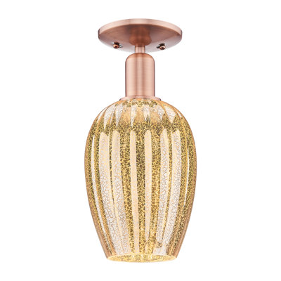 Ebro - Antique Brass - Semi-Flush Mount
