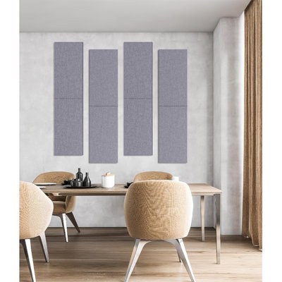 4 PC Rectangular Sound-Absorbing Panels With Adhesive Backing Wall Panels