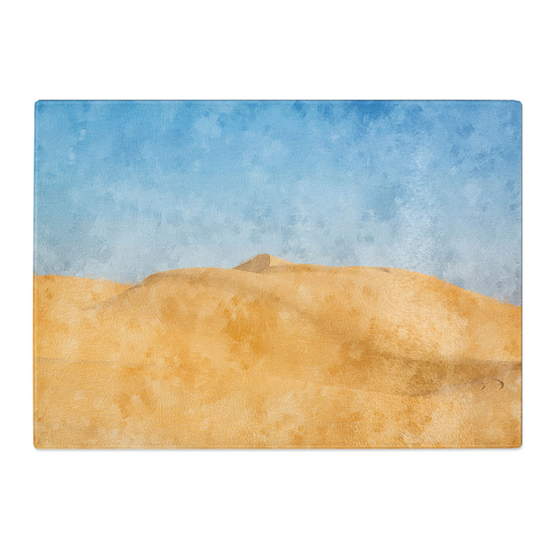Tempered Glass Sand Dunes in Southern California Chopping Board, 28.5 cm x 39 cm