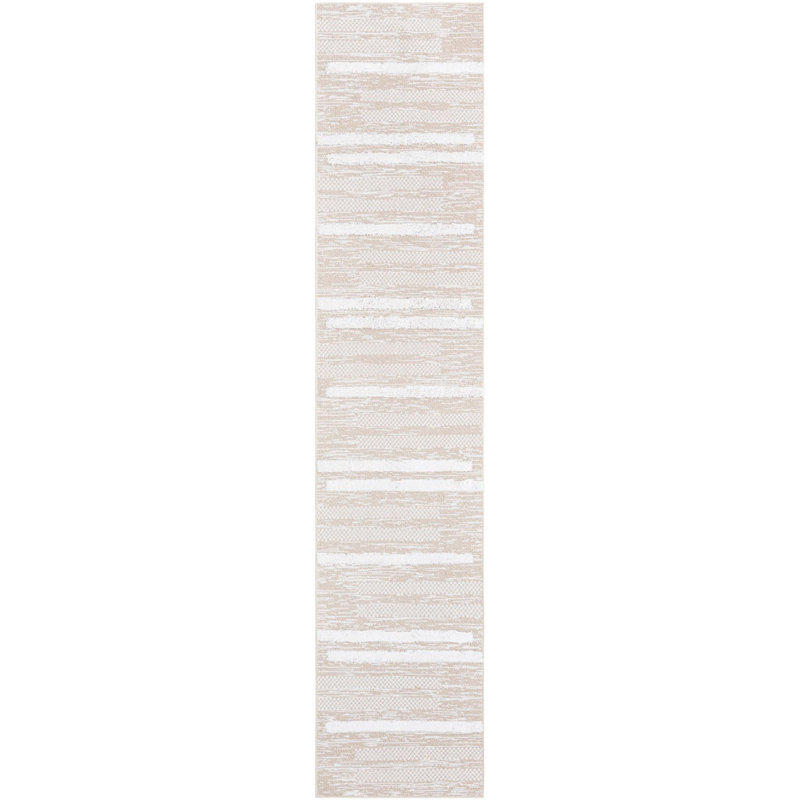 Tapis de couloir en coton Raelyn, Tapis de couloir 2 pi 7 po x 12 pi