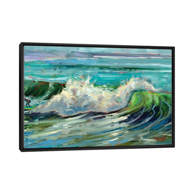 «California Surfing», reproduction d'art sur toile encadrée
