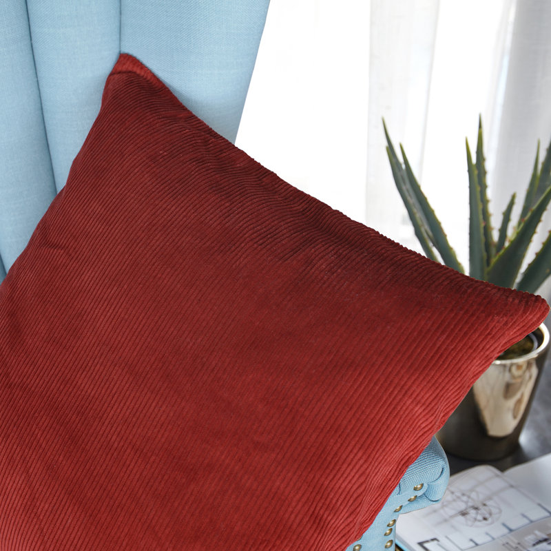 Floral Square Cushion Cover, Umber, 50.8cm x 50.8cm
