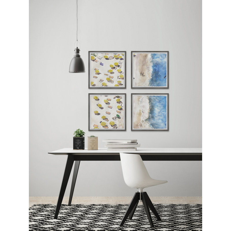 Jaune quadruple parasol III, H 24 po x l 24 po