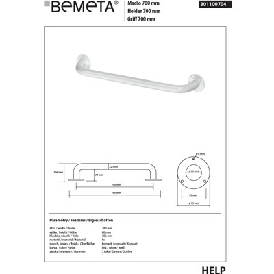 Handrail Help 800 Grab Bar