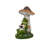 14" Reading Frog Mushroom Solar LED Statue