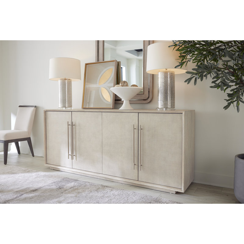 Modern Mood Media Console, Light Wood/Diamond