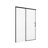 56-60" W x 74" H Semi-Frameless Single Sliding Shower Door with 1/4" (6mm) Clear SGCC Tempered Glass
