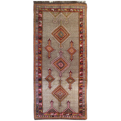 Kars Serab One-of-a-Kind 5'7" X 12'5" 1960s Runner Wool Area Rug in