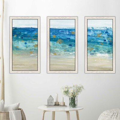 Sea Glass Summer II by Susan Jill - Picture Frame Multi-Piece Image Print -  Ebern Designs, 15637CAC078244D8B087863A653148DE