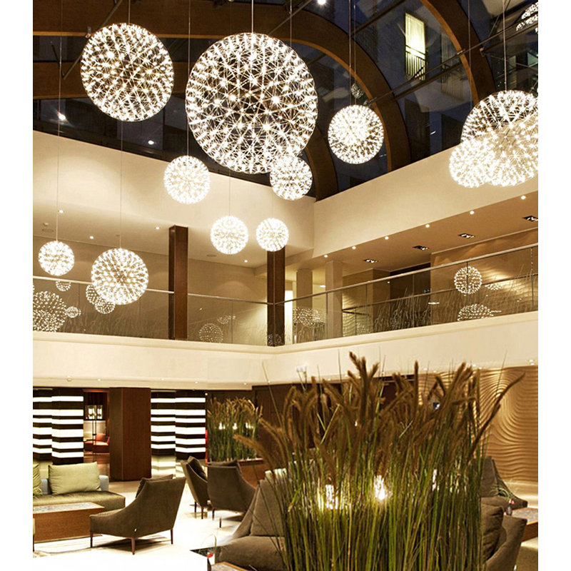 Mercier 42-Light Chrome Dimmable LED Globe Chandelier