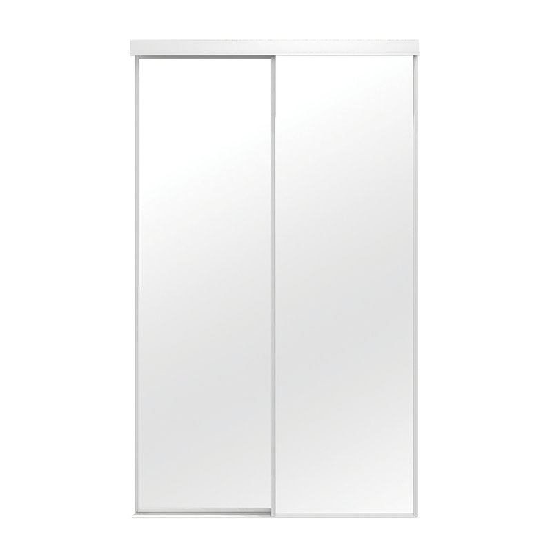 Portes de placard coulissantes en miroir, 72 po x 80,5 po