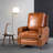 Andrena Genuine Leather Recliner with Nailhead Trim-1743651071