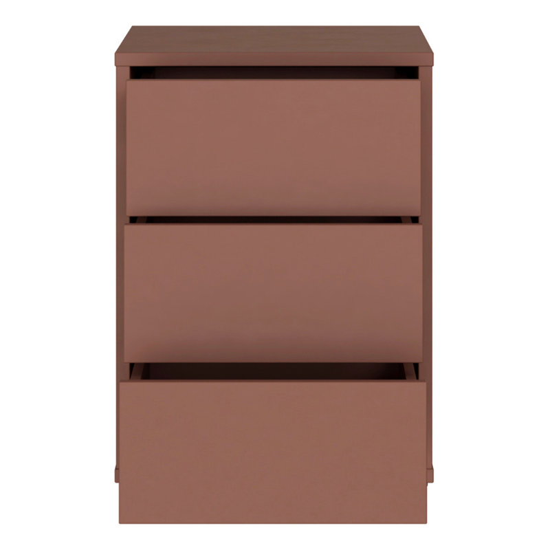 49.8cm W Manufactured Wood Bedside Table, Orange
