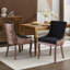De 2 chaises de salle à manger à imprimé léopard avec tissu épaissi de haute qualité et têtes de clous décoratives en bronze Modern Mid Century 2, rivets, coussin en mousse à élasticité confortable