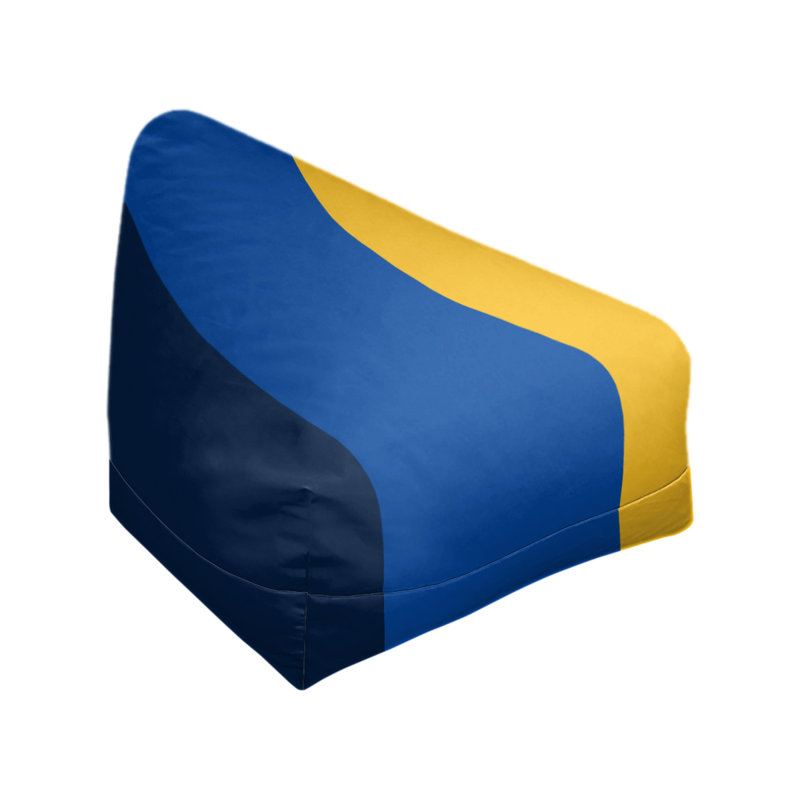 Bean Bag Cover, 30" H x 27" W x 2" D, Navy Blue/Royal Blue/Gold