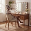 Chaise de salle à manger rembourrée de 20,1 po de largeur, fauteuil d'appoint à dossier haut, fauteuil sans accoudoirs avec pieds en bois massif pour salle à manger, meuble-lavabo de bureau, kaki, simple-1024457917-1023649125