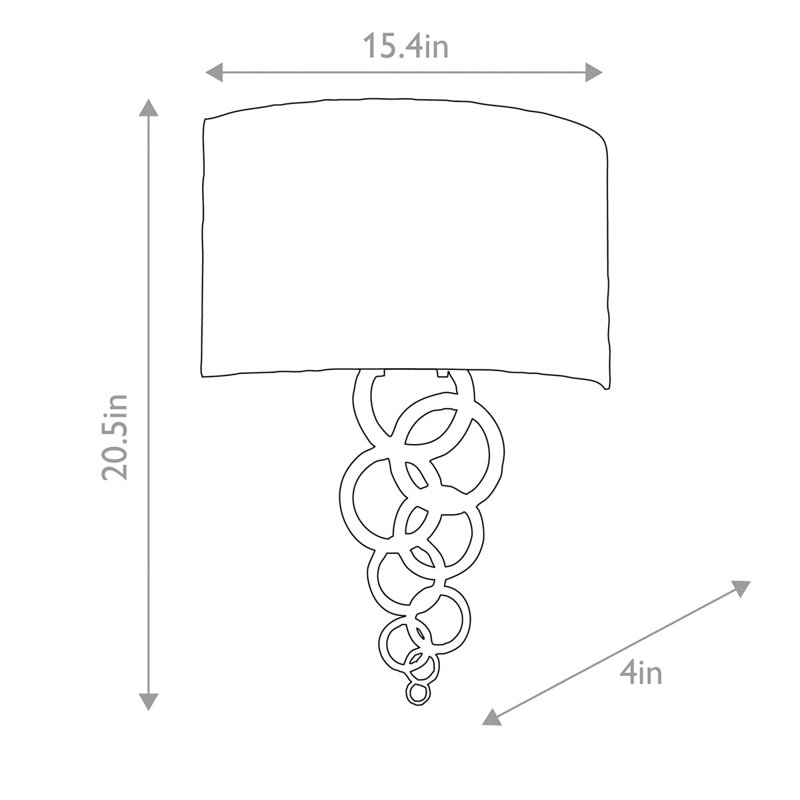 Curtis Flush Mounted Sconce, 2, 20.5" H x 15.4" W x 15.4" D