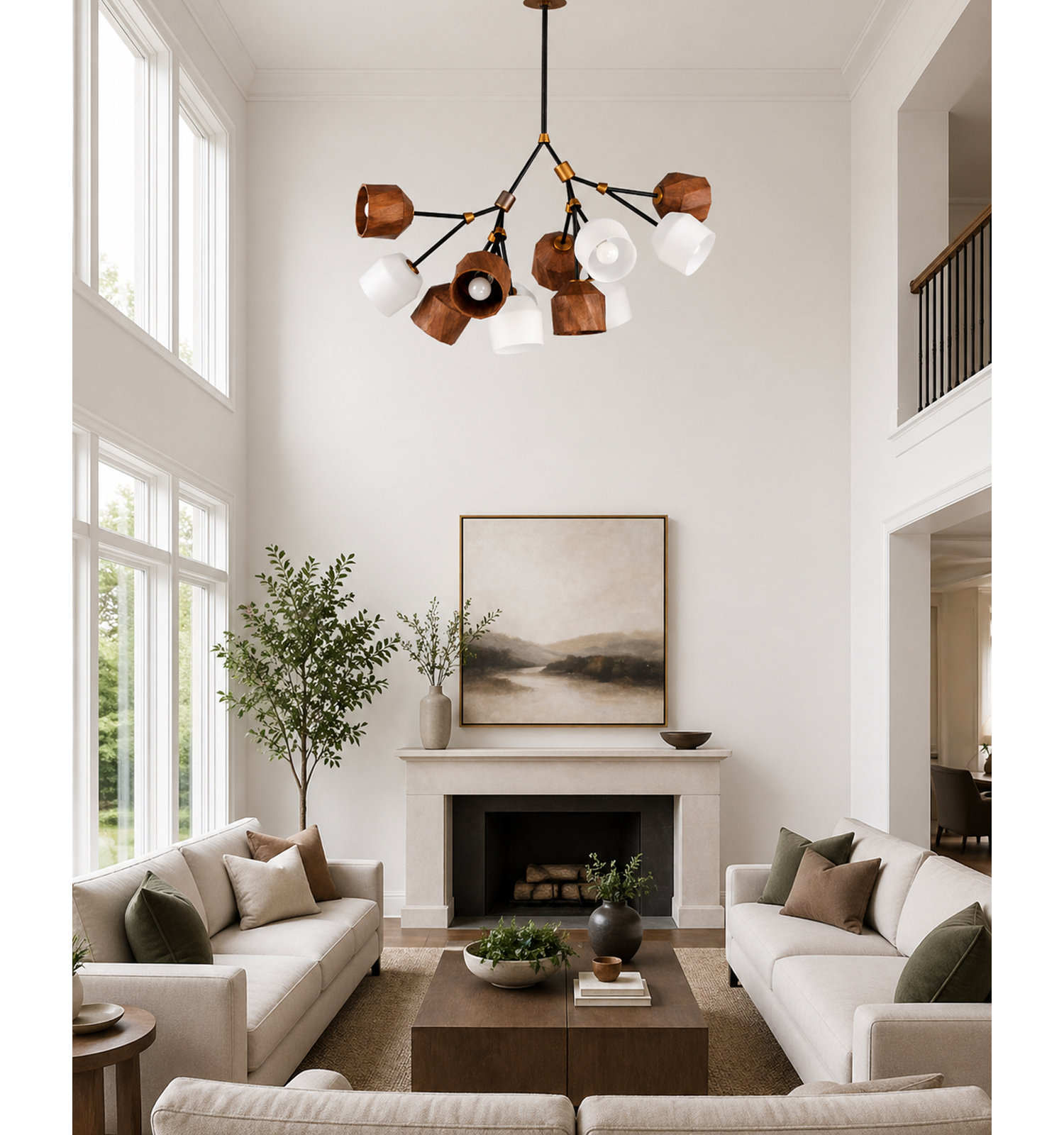 Mirielle Pendant Light, 25.5" H x 40.75" W x 40.75" D, 12