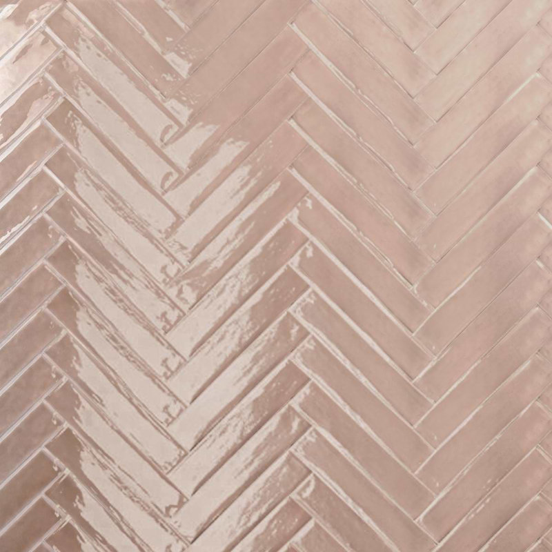 Paint 3x16 Glossy Porcelain Tile, Rosa Pink