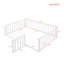 Structure de lit polyvalente en bois avec une clôture amusante et une disposition ouverte pour les enfants et les adultes-1183398247-1183398244