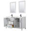 Ensemble de meuble-lavabo double 60 "avec miroir Daria-97928332-97928334-97928338