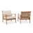 Weslyn 5-Person Solid Wood Patio Conversation Set-1841487848