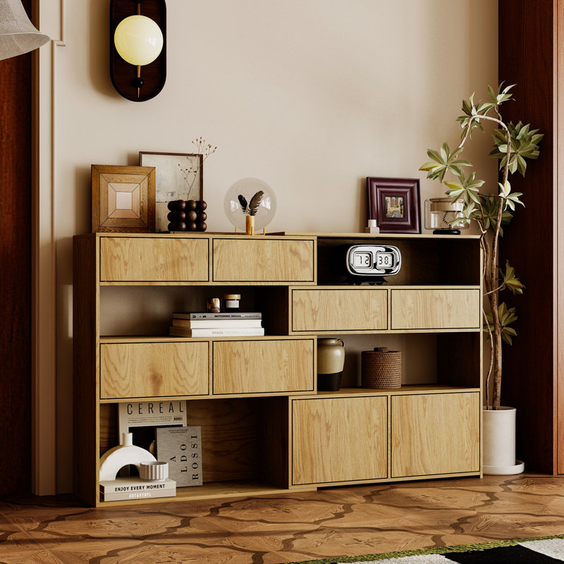 Multifunctional Convertible Accent Cabinet With Multi-Layer Shelves
