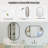 Lunara Tempered Glass Oval Mirror, Rust-proof Alluminium Alloy Framed Wall-Mounted Mirrors for Bathroom-821133097