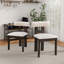Ensemble de table de salle à manger 5 pièces, table ronde moderne et 4 chaises rembourrées Boucle-810849784-810849786