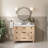 Ariel Monrow 42 Inch Single Oval Sink Bathroom Vanity With Carrara Quartz Countertop-105988760