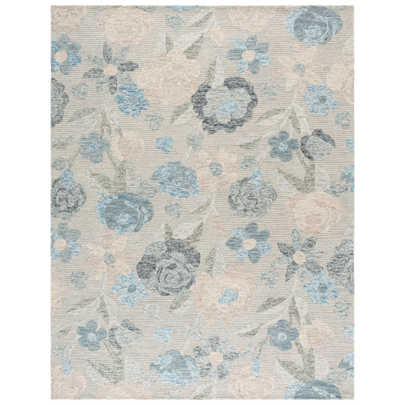 Metro 760 Hand Tufted 80% Wool; 20% Cotton Floral Rug, 9'-0" X 12'-0" Rectangle